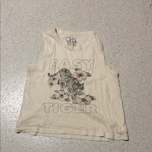 Chaser Cream 'Easy Tiger' Graphic Tank Top 🐅 🐅 🐅